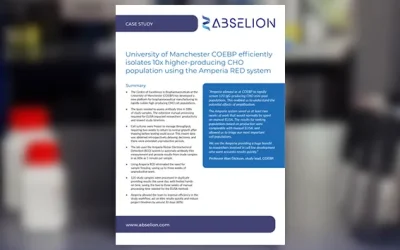 University of Manchester COEBP efficiently isolates 10x higher-producing CHO population using the Amperia RED system